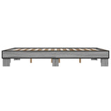 Bed Frame without Mattress Grey Sonoma 150x200 cm King Size 3280235