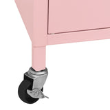 Storage Cabinet Pink 60x35x56 cm Steel 336265