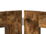 Dog Gate with Stands 2 pcs Smoked Oak 100 x 60 cm 892111
