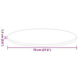 Table Top Black 70 x 1.5 cm Engineered Wood 880412