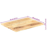 Table Top Solid Mango Wood 25-27 mm 70x60 cm 286021