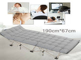 Heavy Duty Single Folding Bed Camping Travel Guest Lightweight With Grey Mat UK 46853128