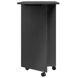 Rolling Cabinet with Desk MOSS Grey Solid Wood Pine 355902