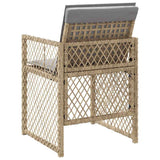Garden Chairs with Cushions 4 pcs Mix Beige Poly Rattan 364955