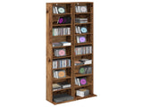 CD Cabinet 2 pcs Old Wood 33 x 23.5 x 175 cm Engineered Wood 8012655