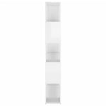 Book Cabinet Room Divider High Gloss White Engineered Wood 809203