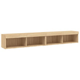 TV Cabinets with LED Lights 2 pcs Sonoma Oak 100x30x30 cm 837160