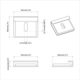 Mirror Hold Bracket 340 pcs Nickel 35 x 30 x 8.3 mm Steel 865024