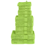 12 Piece Premium Towel Set SOLUND Green 600 gsm 137585