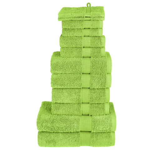 12 Piece Premium Towel Set SOLUND Green 600 gsm 137585
