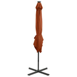 Cantilever Garden Parasol Terracotta Polyester, Aluminium Large 312327