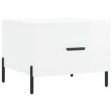 Coffee Tables 2pcs High Gloss White 50x50x40 cm Engineered Wood 829417