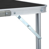 Foldable Camping Table Grey Aluminium 180x60 cm 48175