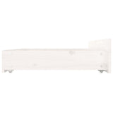Bed Frame without Mattress with Drawers White King Size 3103565