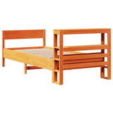 Bed Frame without Mattress Wax Brown 90x190 cm Single Solid Wood Pine 3306209