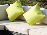8 Pieces PE Rattan Corner Sofa with Thick Cushions, Aluminium Outdoor Rattan Garden Furniture T3398P318644