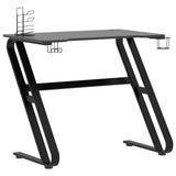 Gaming Desk with ZZ Shape Legs Black 90x60x75 cm 325410