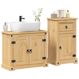 2 Piece Bathroom Furniture Set Corona Solid Wood Pine 3334632