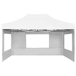 Professional Folding Party Tent with Walls Aluminium 4.5x3 m White 45500