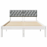 Bed frame White and light grey 120 x 190 cm Solid pine wood 878628