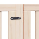 Dog Gate with Door Foldable 6 Panels 480 cm Poplar Wood 3155665