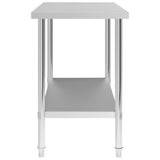 Kitchen Work Table 100x60x85 cm Stainless Steel 51188
