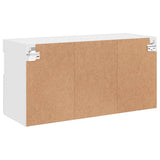 TV Wall Cabinet with LED Lights White 80x30x40 cm 837197