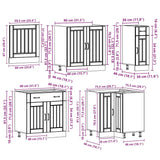 11 Piece Kitchen Cabinet Set "Lucca" White Engineered Wood 3314921