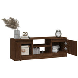ZNTS TV Cabinet with Door Brown Oak 102x30x36 cm 823357