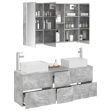 Bathroom Furniture Set 4 pcs Concrete Grey 3406866