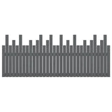 Wall Headboard Grey 204x3x80 cm Solid Wood Pine 824780