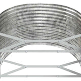 Garden Raised Bed Galvanised Steel 322x100x68 cm Silver 319072