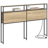 Storage Headboard with Shelf Sonoma oak 120 cm Engineered wood 859741