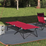 Folding Camping Bed Folding Red 206 x 76 x 74 cm Oxford fabric 42003164