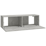 Wall TV Cabinets 4 pcs Concrete Grey 100x30x30 cm 3114193