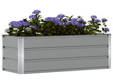 Planter Light Grey 100 x 40 x 45 cm Steel 42018132