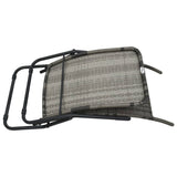 Sunlounger Grey Made of PE rattan and powder-coated steel 48128