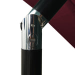 3-Tier Garden Parasol with Aluminium Pole Bordeaux Red 2.5x2.5 m 313840