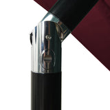 3-Tier Garden Parasol with Aluminium Pole Bordeaux Red 2.5x2.5 m 313840