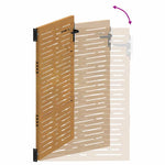 Garden Gate 85x150 cm Corten Steel Square Design 153247