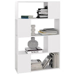 Book Cabinet Room Divider White 80x24x124.5 cm Engineered Wood 809134