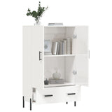 Highboard High Gloss White 69.5x31x115 cm Engineered Wood 828246