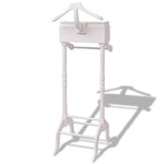 Clothing Rack with Cabinet Wood White 242751
