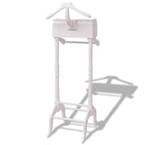 Clothing Rack with Cabinet Wood White 242751