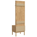 Hallway Cabinet with Shelf FLORO Wax Brown 50 x 40 x 158 cm 42011245