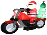 6ft 18W 7 LED Lights Santa Claus Rides Motorcycle Garden Santa Claus Decoration 93985101