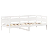 Day Bed with Roof without Mattress White 80x200 cm Solid Wood 3282291