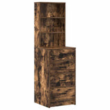 Dressing Table with Drawer 3 pcs Smoked Oak Engineered Wood 3334213