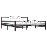 Bed Frame without Mattress Black Metal 200x200 cm 285296