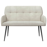 2 Seater Sofa with Metal Legs 2-Seater Cream Velvet 42051059